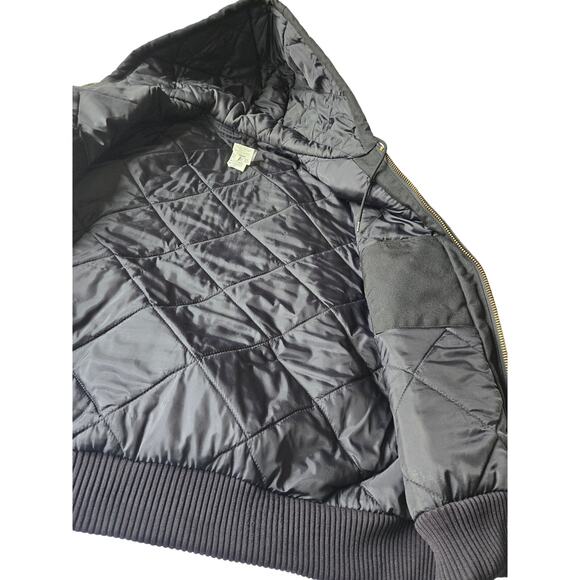 Carhartt Black Loose Fit Quilted Liner Full Zip Men's Coat XL - Picture 10 of 11